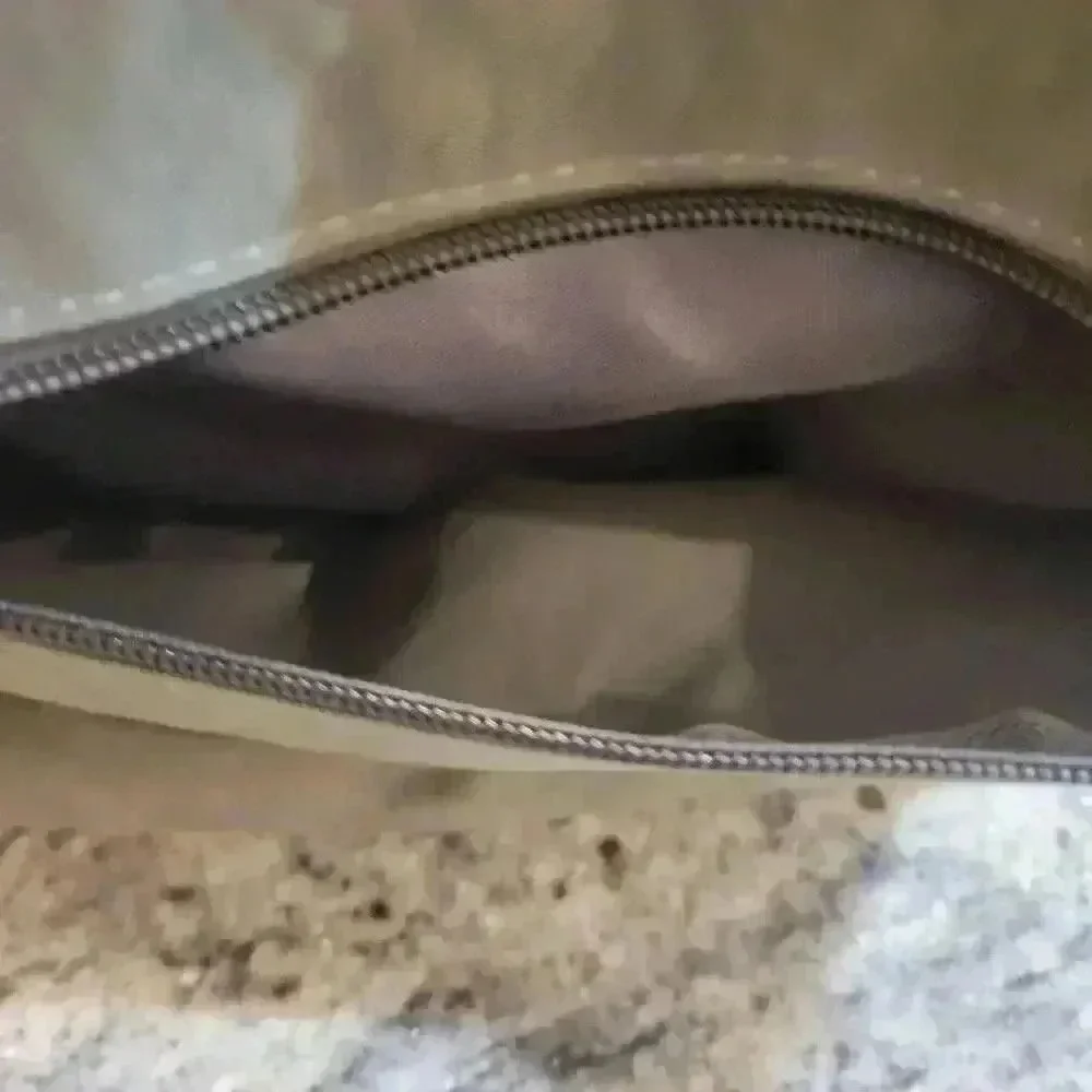 BoBo Xiuxian Women's Dark Sage Gray/Green Multi Pocket Hobo Bag w Adj Strap